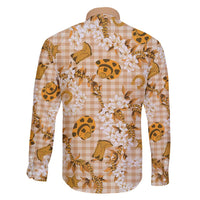 Mokihana Maile Ilima Leis Paniolo Palaka Family Matching Long Sleeve Bodycon Dress and Hawaiian Shirt Hawaiian Kula Spirit - Polynesian Pride