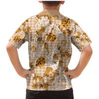 Mokihana Maile Ilima Leis Paniolo Palaka Family Matching Mermaid Dress and Hawaiian Shirt Hawaiian Kula Spirit - Polynesian Pride