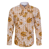 Mokihana Maile Ilima Leis Paniolo Palaka Family Matching Off The Shoulder Long Sleeve Dress and Hawaiian Shirt Hawaiian Kula Spirit - Polynesian Pride