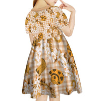 Mokihana Maile Ilima Leis Paniolo Palaka Kid Short Sleeve Dress Hawaiian Kula Spirit - Polynesian Pride