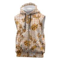 Mokihana Maile Ilima Leis Paniolo Palaka Sleeveless Zip Hoodie Hawaiian Kula Spirit - Polynesian Pride