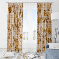 Mokihana Maile Ilima Leis Paniolo Palaka Window Curtain Hawaiian Kula Spirit - Polynesian Pride