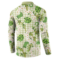 Mokihana Maile Ilima Leis Paniolo Palaka Button Sweatshirt Hawaiian Omaomo Ala Spirit - Polynesian Pride