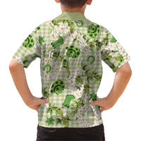 Mokihana Maile Ilima Leis Paniolo Palaka Family Matching Off The Shoulder Long Sleeve Dress and Hawaiian Shirt Hawaiian Omaomo Ala Spirit LT9 - Polynesian Pride