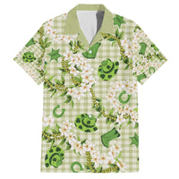 Mokihana Maile Ilima Leis Paniolo Palaka Family Matching Off The Shoulder Long Sleeve Dress and Hawaiian Shirt Hawaiian Omaomo Ala Spirit - Polynesian Pride