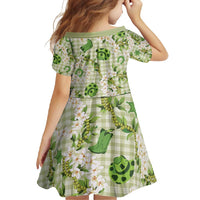 Mokihana Maile Ilima Leis Paniolo Palaka Family Matching Short Sleeve Bodycon Dress and Hawaiian Shirt Hawaiian Omaomo Ala Spirit - Polynesian Pride