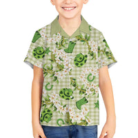 Mokihana Maile Ilima Leis Paniolo Palaka Family Matching Short Sleeve Bodycon Dress and Hawaiian Shirt Hawaiian Omaomo Ala Spirit LT9 - Polynesian Pride
