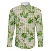 Mokihana Maile Ilima Leis Paniolo Palaka Family Matching Tank Maxi Dress and Hawaiian Shirt Hawaiian Omaomo Ala Spirit LT9 Dad's Shirt - Long Sleeve Green - Polynesian Pride