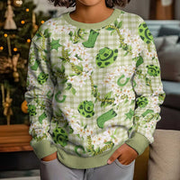 Mokihana Maile Ilima Leis Paniolo Palaka Kid Ugly Christmas Sweater Hawaiian Omaomo Ala Spirit - Polynesian Pride