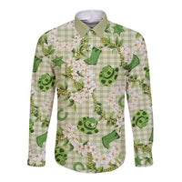 Mokihana Maile Ilima Leis Paniolo Palaka Long Sleeve Button Shirt Hawaiian Omaomo Ala Spirit - Polynesian Pride