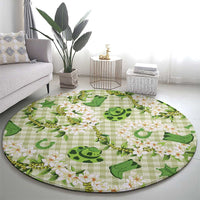 Mokihana Maile Ilima Leis Paniolo Palaka Round Carpet Hawaiian Omaomo Ala Spirit - Polynesian Pride