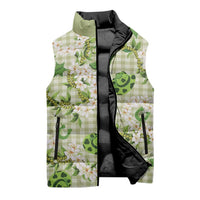 Mokihana Maile Ilima Leis Paniolo Palaka Sleeveless Puffer Jacket Hawaiian Omaomo Ala Spirit - Polynesian Pride