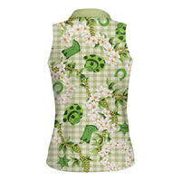 Mokihana Maile Ilima Leis Paniolo Palaka Women Sleeveless Polo Shirt Hawaiian Omaomo Ala Spirit - Polynesian Pride