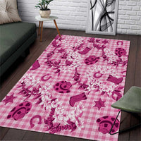 Mokihana Maile Ilima Leis Paniolo Palaka Area Rug Hawaiian Omaomo Ulaula Spirit - Polynesian Pride