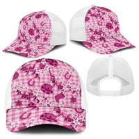 Mokihana Maile Ilima Leis Paniolo Palaka Baseball Net Cap Hawaiian Omaomo Ulaula Spirit - Polynesian Pride