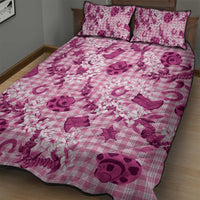 Mokihana Maile Ilima Leis Paniolo Palaka Quilt Bed Set Hawaiian Omaomo Ulaula Spirit - Polynesian Pride