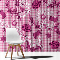 Mokihana Maile Ilima Leis Paniolo Palaka Window Curtain Hawaiian Omaomo Ulaula Spirit - Polynesian Pride