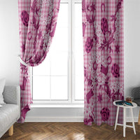 Mokihana Maile Ilima Leis Paniolo Palaka Window Curtain Hawaiian Omaomo Ulaula Spirit - Polynesian Pride