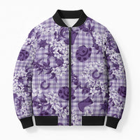Mokihana Maile Ilima Leis Paniolo Palaka Bomber Puffer Jacket Hawaiian Poni Spirit - Polynesian Pride