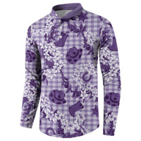 Mokihana Maile Ilima Leis Paniolo Palaka Button Sweatshirt Hawaiian Poni Spirit - Polynesian Pride