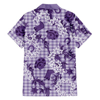 Mokihana Maile Ilima Leis Paniolo Palaka Family Matching Off The Shoulder Long Sleeve Dress and Hawaiian Shirt Hawaiian Poni Spirit LT9 - Polynesian Pride