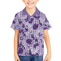 Mokihana Maile Ilima Leis Paniolo Palaka Kid Hawaiian Shirt Hawaiian Poni Spirit - Polynesian Pride