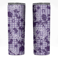 Mokihana Maile Ilima Leis Paniolo Palaka Skinny Tumbler Hawaiian Poni Spirit - Polynesian Pride