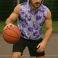 Mokihana Maile Ilima Leis Paniolo Palaka Sleeveless Zip Hoodie Hawaiian Poni Spirit - Polynesian Pride