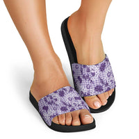 Mokihana Maile Ilima Leis Paniolo Palaka Slide Sandals Hawaiian Poni Spirit - Polynesian Pride