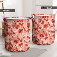 Mokihana Maile Ilima Leis Paniolo Palaka Laundry Basket Hawaiian Ulaula Spirit - Polynesian Pride