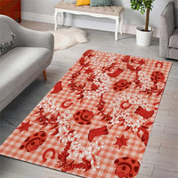 Mokihana Maile Ilima Leis Paniolo Palaka Area Rug Hawaiian Ulaula Spirit - Polynesian Pride