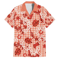 Mokihana Maile Ilima Leis Paniolo Palaka Family Matching Summer Maxi Dress and Hawaiian Shirt Hawaiian Ulaula Spirit - Polynesian Pride