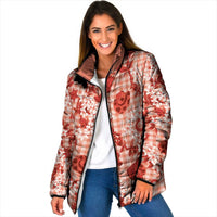 Mokihana Maile Ilima Leis Paniolo Palaka Padded Jacket Hawaiian Ulaula Spirit - Polynesian Pride
