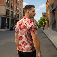 Mokihana Maile Ilima Leis Paniolo Palaka Zipper Polo Shirt Hawaiian Ulaula Spirit - Polynesian Pride