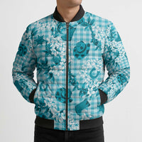Mokihana Maile Ilima Leis Paniolo Palaka Bomber Puffer Jacket Hawaiian Polu Opa Spirit - Polynesian Pride