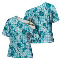 Mokihana Maile Ilima Leis Paniolo Palaka Cross Shoulder Shirt Hawaiian Polu Opa Spirit - Polynesian Pride