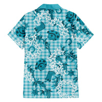 Mokihana Maile Ilima Leis Paniolo Palaka Family Matching Long Sleeve Bodycon Dress and Hawaiian Shirt Hawaiian Polu Opa Spirit - Polynesian Pride