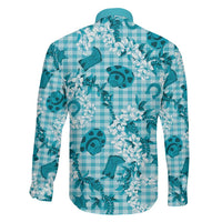 Mokihana Maile Ilima Leis Paniolo Palaka Family Matching Long Sleeve Bodycon Dress and Hawaiian Shirt Hawaiian Polu Opa Spirit - Polynesian Pride