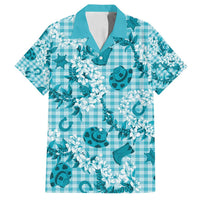 Mokihana Maile Ilima Leis Paniolo Palaka Family Matching Tank Maxi Dress and Hawaiian Shirt Hawaiian Polu Opa Spirit - Polynesian Pride