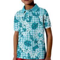 Mokihana Maile Ilima Leis Paniolo Palaka Kid Polo Shirt Hawaiian Polu Opa Spirit - Polynesian Pride