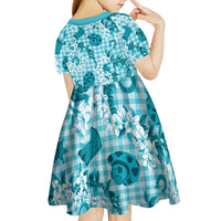 Mokihana Maile Ilima Leis Paniolo Palaka Kid Short Sleeve Dress Hawaiian Polu Opa Spirit - Polynesian Pride