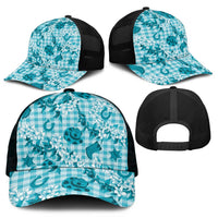 Mokihana Maile Ilima Leis Paniolo Palaka Mesh Trucker Cap Hawaiian Polu Opa Spirit - Polynesian Pride