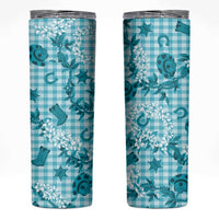 Mokihana Maile Ilima Leis Paniolo Palaka Skinny Tumbler Hawaiian Polu Opa Spirit - Polynesian Pride