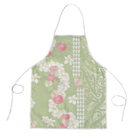 Leaf Green Hawaii Anthurium Plumeria Lei Apron LT9 Green - Polynesian Pride