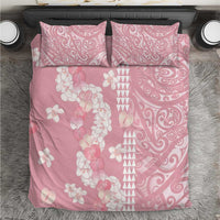 Soft Pink Hawaii Anthurium Plumeria Lei Bedding Set LT9 Pink - Polynesian Pride