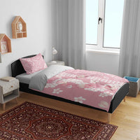 Soft Pink Hawaii Anthurium Plumeria Lei Bedding Set LT9 - Polynesian Pride