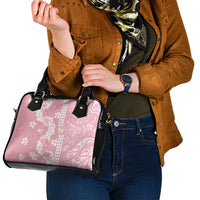 Soft Pink Hawaii Anthurium Plumeria Lei Shoulder Handbag LT9 - Polynesian Pride