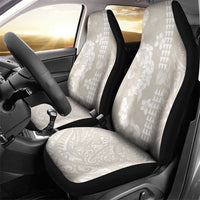 Suede Beige Hawaii Anthurium Plumeria Lei Car Seat Cover LT9 - Polynesian Pride