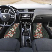 Hawaii Tartan With Hibiscus Car Mats Polynesian Pattern Vintage