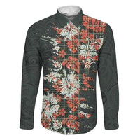 Hawaii Tartan With Hibiscus Family Matching Off The Shoulder Long Sleeve Dress and Hawaiian Shirt Polynesian Pattern Vintage